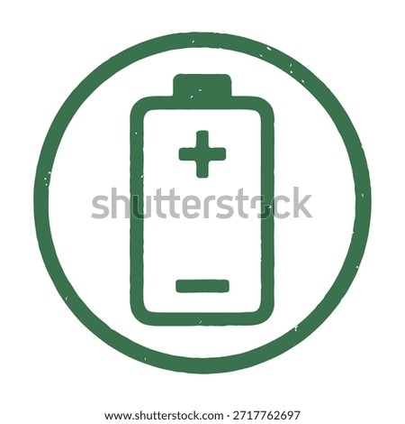 battery icon logo seal vector on white background
Vector stamp icon