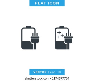 Battery Icon Logo Vector Design Template