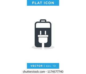 Battery Icon Logo Vector Design Template