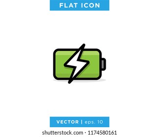 Battery Icon Logo Vector Design Template