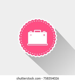 Battery icon with long shadow