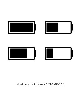 Battery icon in modern flat design isolated on white background, charge vector illustration for web site or mobile app