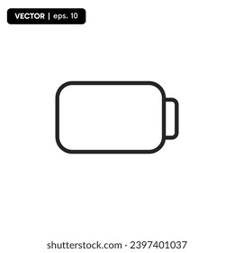 icono de batería, icono de notificación o signo de batería para UI UX y web, icono simple