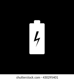 Battery Icon On Black Background