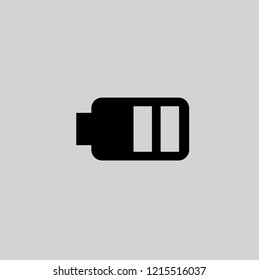 Battery icon on gray background, Vector Illustration.