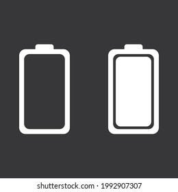 Batteriesymbol auf grauem Hintergrund