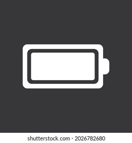 battery icon on grey background