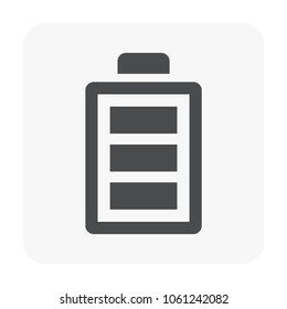 Battery icon on white.