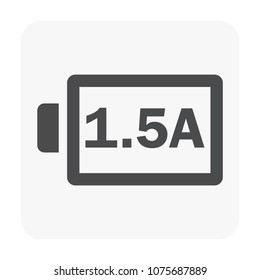 Battery icon on white.