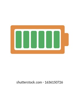 Battery Icon on white background. Vector illustration in trendy flat style. ESP 10.