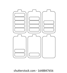 Batteriesymbol auf weißem Hintergrund
