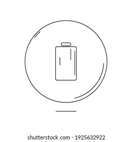 Battery icon on white background