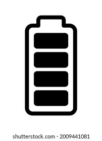 icono de batería en fondo blanco