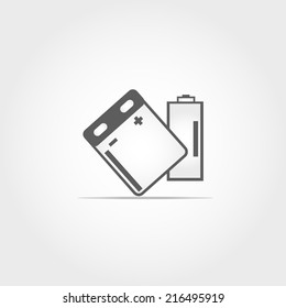 battery icon on white background