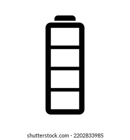 Battery icon on white background