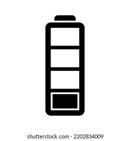 Battery icon on white background