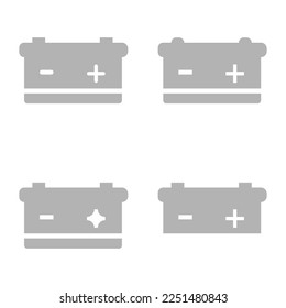 battery icon on white background, vector illustration