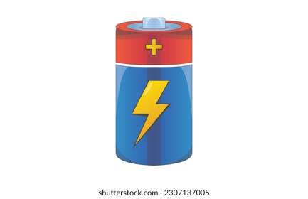 Battery icon on white background. Vector illustration.