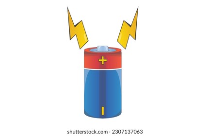 Battery icon on white background. Vector illustration.
