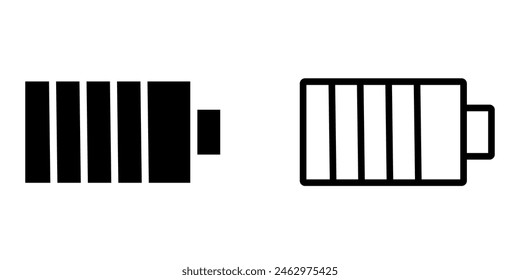Batteriesymbol auf weißem Hintergrund