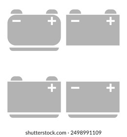 Icono de la batería sobre un fondo blanco, Ilustración vectorial