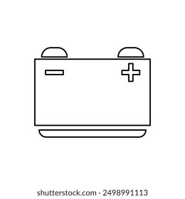battery icon on a white background, vector illustration