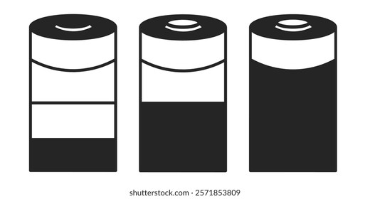 Battery icon on white background. Vector logo battery illustration.