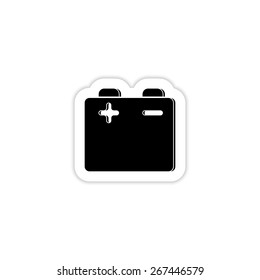 battery icon on a white background with shadow 