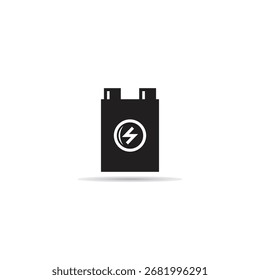 Icono de la batería sobre fondo blanco