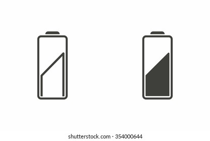 Battery icon on white background. Vector illustration.