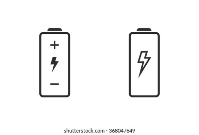 Battery  icon  on white background. Vector illustration.