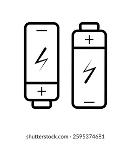 Battery icon on white backhground