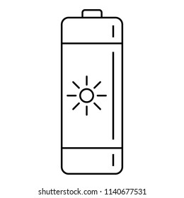 Battery icon. Outline illustration of battery vector icon for web design isolated on white background