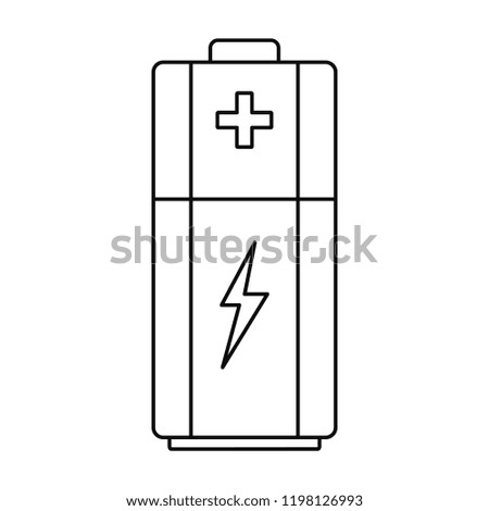 Battery icon. Outline illustration of battery vector icon for web design isolated on white background