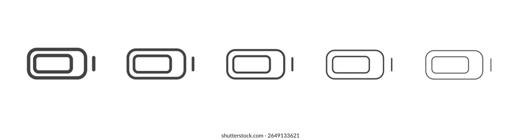 Vektorsymbol für den Umriss des Batteriesymbols