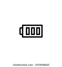 Battery icon with outline style. Can be used for UI or UX, presentations, social media, websites, and more.