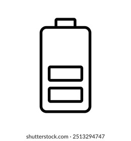 battery icon. Outline style design isolated on white background