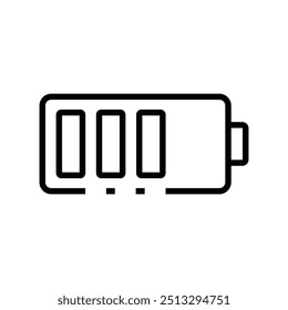 icono de batería. Diseño de estilo de contorno aislado sobre fondo blanco