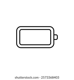 Battery icon Outline thin set