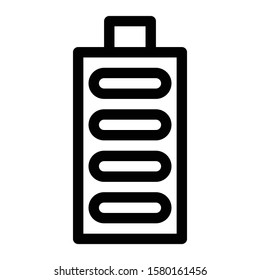 battery  icon outline vector design