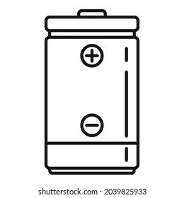 Battery icon outline vector. Full energy. Phone charge