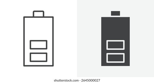 Battery icon Outline vector sign