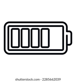 Battery icon outline vector. Web interface. Shape ui