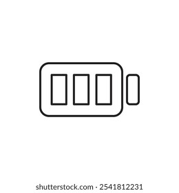 Battery icon Outline vector for web ui