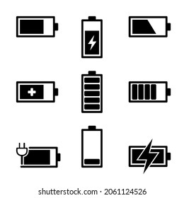 Battery Icon Pack, Black And White