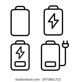 Energiesymbol für Vektorgrafik des Akkusymbols