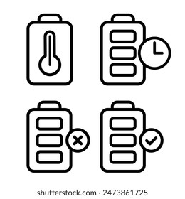 Battery Icon Pack vector energy symbol