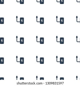 battery icon pattern seamless white background. Editable filled battery icon. battery icon pattern for web and mobile.