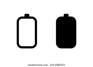 Battery icon. Perfect for indicating low power, battery depletion, or the need for charging. Suitable for web design, mobile apps, presentations, and other visual projects.