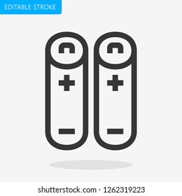 Battery icon Pixel Perfect Editable Stroke Vector